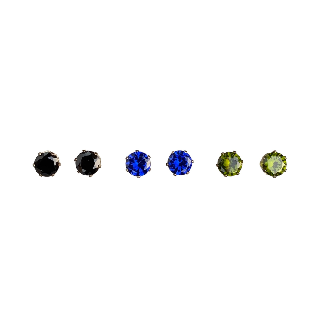 Set of 3 - Zirconia Studs