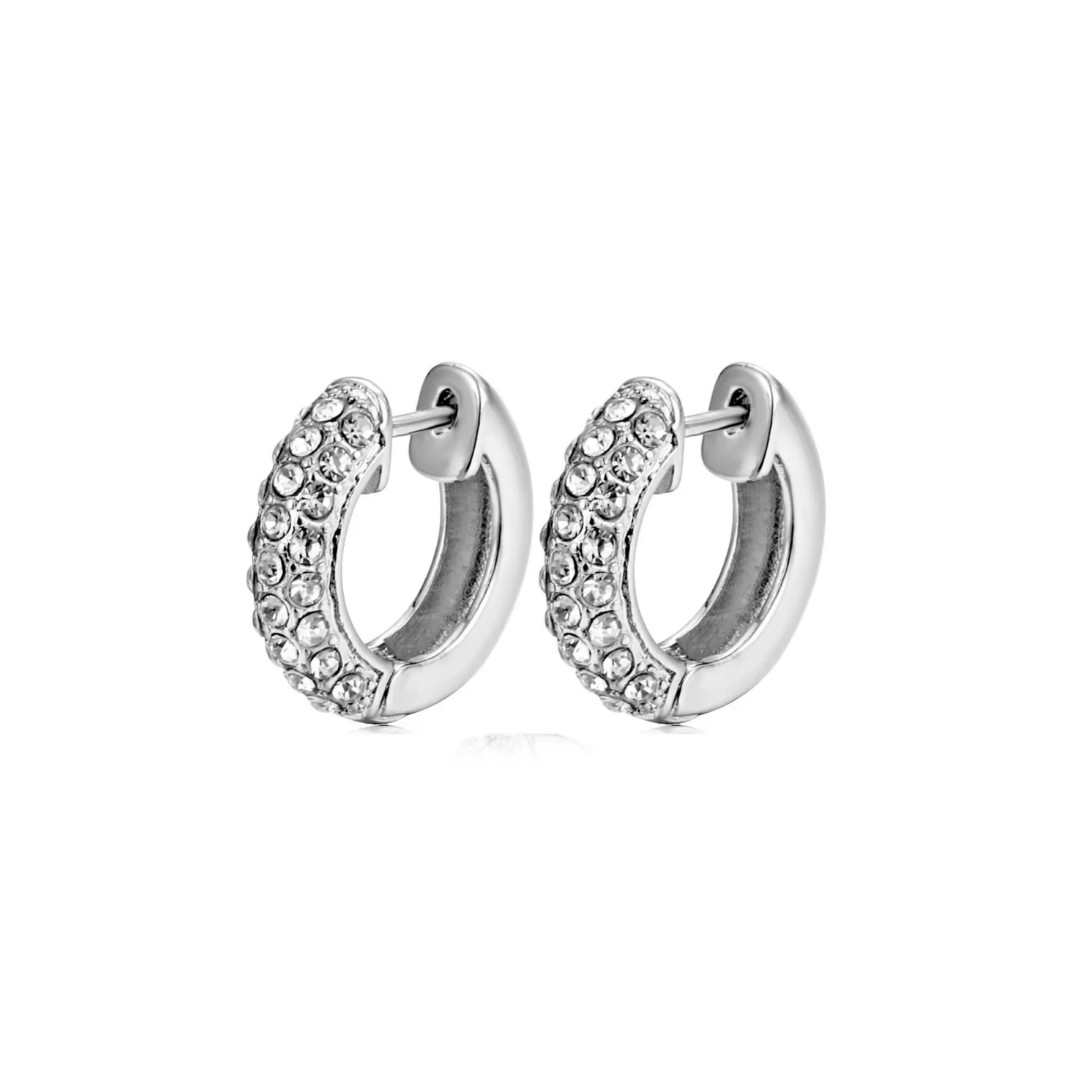 Zircon Hoops - Silver